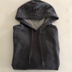 Champion gray hooded sweatshirt